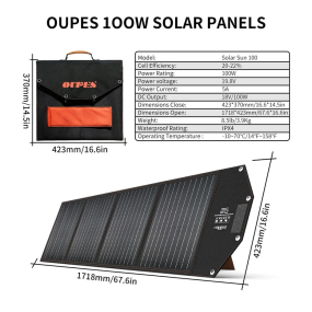 OUPES Portable Solar Panel | 100W