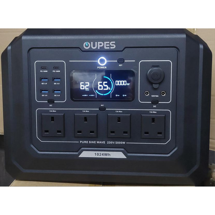 OUPES Mega 1 Home Backup & Portable Power Station | 2000W 1024Wh