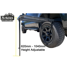 Vehicle Tire Mounted Steel Camping Table Adjustable Travel Outdoor Furniture for Car Picnic Camp Outdoor Cooking BBQ Party