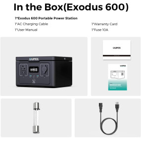 OUPES  ENERGY STORAGE 600W - 256Wh / Super fast charging