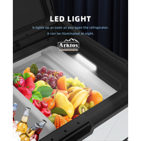 50L METAL Portable Car Refrigerator / Two independent cabins, for freezer and refrigerator separate / Car Truck RV caravan