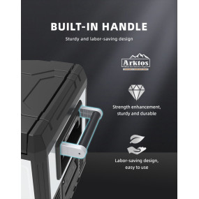 50L METAL Portable Car Refrigerator / Two independent cabins, for freezer and refrigerator separate / Car Truck RV caravan