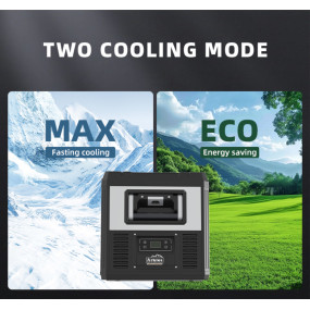 50L METAL Portable Car Refrigerator / Two independent cabins, for freezer and refrigerator separate / Car Truck RV caravan