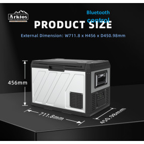 50L METAL Portable Car Refrigerator / Two independent cabins, for freezer and refrigerator separate / Car Truck RV caravan