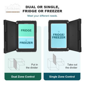 50L METAL Portable Car Refrigerator / Two independent cabins, for freezer and refrigerator separate / Car Truck RV caravan